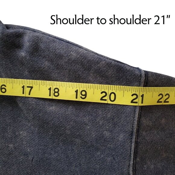 NWT GAP Teen Boys Pullover Hoodie in Dark Gray Mineral Wash Super Soft size L 10 - Picture 12 of 15